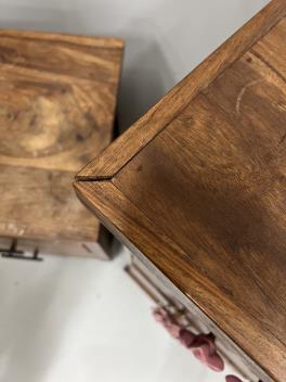 Four contemporary Indonesian hardwood chests, largest width 60cm, depth 40cm, height 70cm
